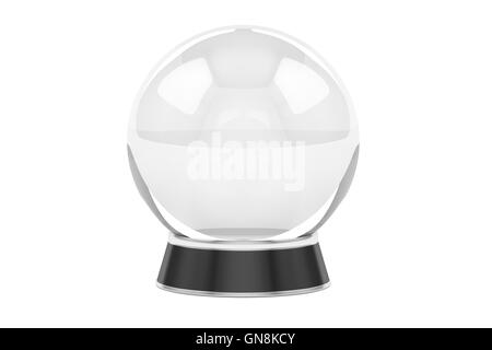 crystal ball, 3D rendering isolated on white background Stock Photo