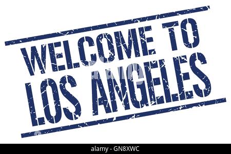 welcome to Los Angeles stamp Stock Vector