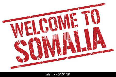 welcome to Somalia stamp Stock Vector