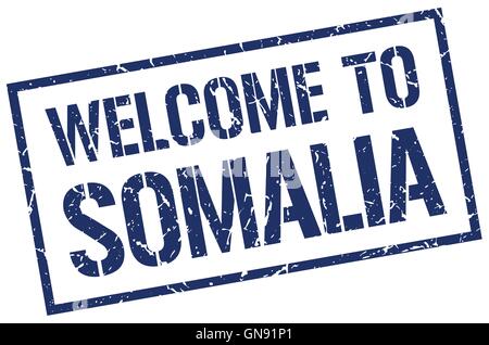 welcome to Somalia stamp Stock Vector