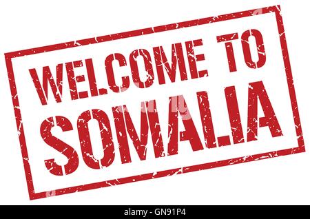 welcome to Somalia stamp Stock Vector