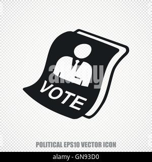 Politics vector Ballot icon. Modern flat design. Stock Vector