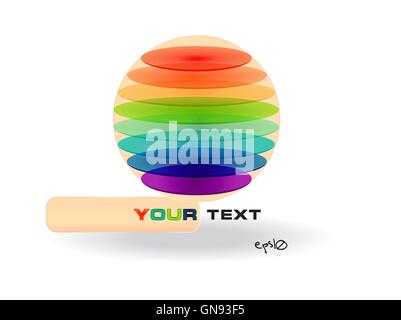 Multicolor abstract logo. Stock Vector