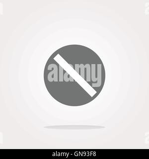 vector not allowed sign web icon, button isolated on white Stock Vector