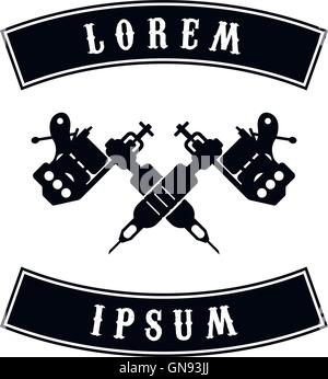 tattoo machine theme Stock Vector