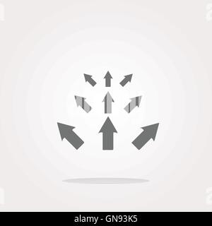 vector arrow set. web icon button isolated on white Stock Vector