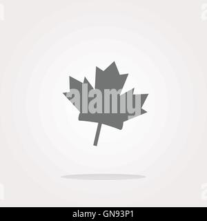 vector maple leaf icon glassy web button. Web Icon Art. Graphic Icon Drawing Stock Vector