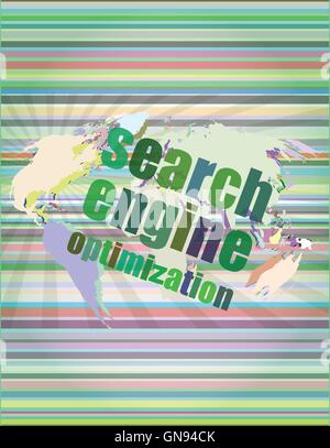 Search Engine Optimization - SEO Sign in Browser Window vector illustration Stock Vector