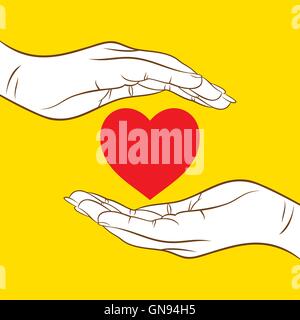 care your love or heart design Stock Vector