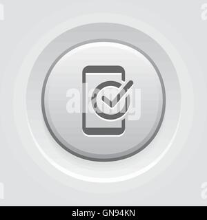 Mobile Register Icon. Online Learning Stock Vector