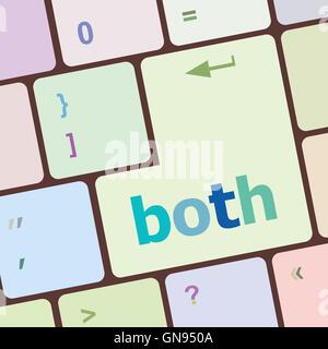 border button on computer pc keyboard key vector illustration Stock Vector