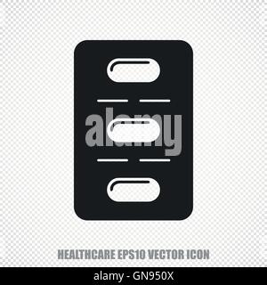 Health vector Pills Blister icon. Modern flat design. Stock Vector