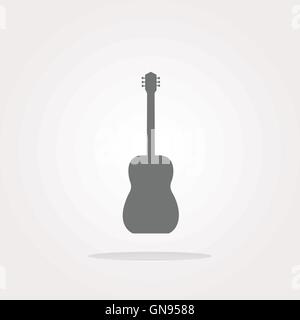 vector Guitar - icon button isolated. Web Icon Art. Graphic Icon Drawing Stock Vector
