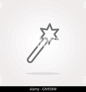 vector Icon magic wand, web button isolated on white Stock Vector