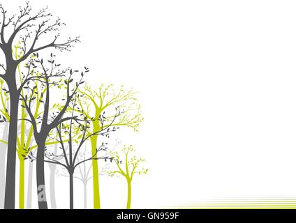 Abstract Trees Background Stock Vector
