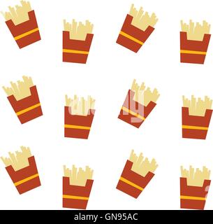 french fries pattern Stock Vector