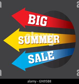 creative colorful big summer sale banner design vector Stock Vector