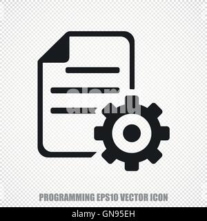 Database vector Gear icon. Modern flat design. Stock Vector