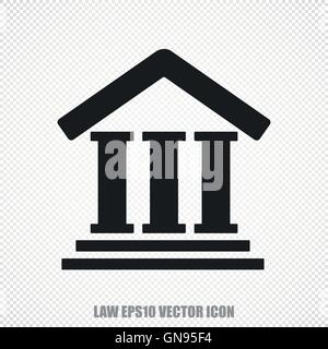 Law vector Courthouse icon. Modern flat design. Stock Vector