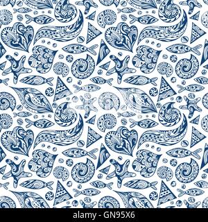 Sea Life Vector Texture Stock Vector