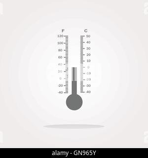 vector Thermometer web icon button Stock Vector
