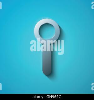 Data concept: flat metallic Search icon, vector Stock Vector