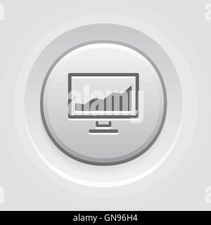 Statistics icon. Button Design. Stock Vector