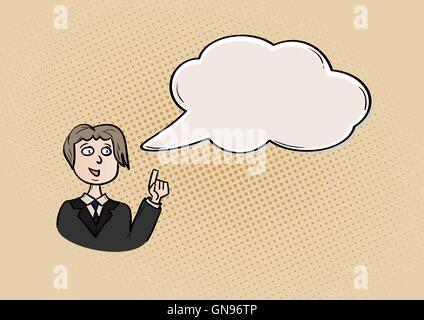 businessman with speak bubble Stock Vector
