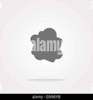 Comic speech bubble sign icon. Chat think symbol. Circle flat button with shadow. Modern UI website navigation. Web Icon Art. Gr Stock Vector