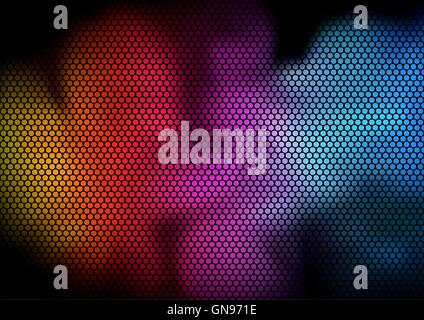 Rainbow Background with Grid Pattern Stock Vector