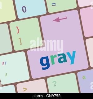 Computer keyboard keys with gray word on it vector illustration Stock Vector