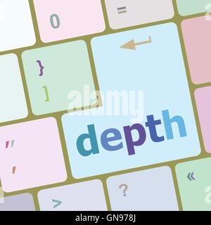 Keys with white color keyboard, depth text on it vector illustration Stock Vector