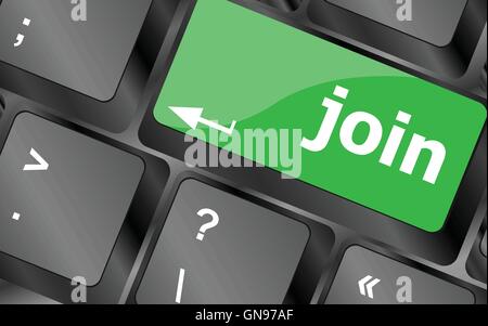 Computer keyboard key join, business concept. Keyboard keys icon button vector. Keyboard Icon, Keyboard Icon Vector, Keyboard Ic Stock Vector