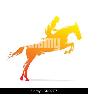 equestrian player design vector Stock Vector