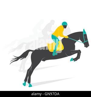 equestrian game player design vector Stock Vector