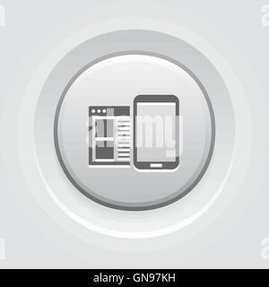 Mobile Surfing Icon Stock Vector