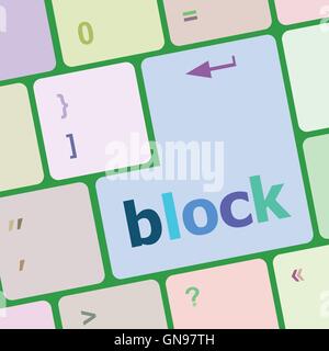 Development Concept. Button on Modern Computer Keyboard with Word Block on It vector illustration Stock Vector
