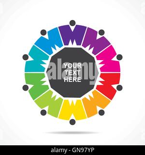 creative teamwork icon deign concept vector Stock Vector