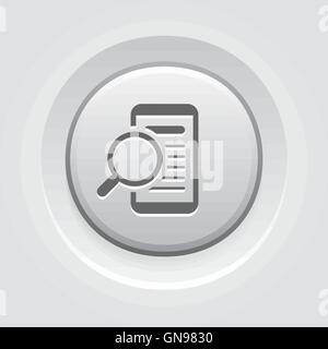 Mobile Phone with Magnifying Glass Search Icon Stock Vector