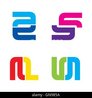 creative alphabet symbol design for company Stock Vector