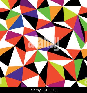 Triangle colorful pattern, seamless Stock Vector