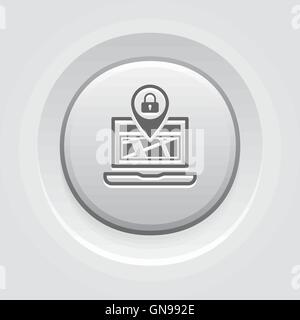 location lock concept symbol isolated cartoon vector illustration Stock ...