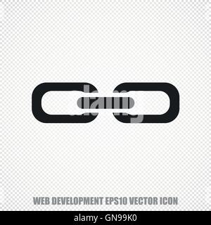 Web development vector Link icon. Modern flat design. Stock Vector