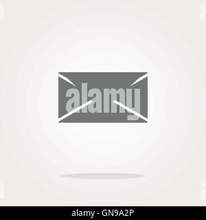 vector envelope icon glass, button isolated on white background Stock Vector