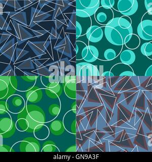 vector seamless patterns set Stock Vector