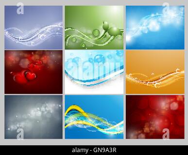 vector backgrounds set Stock Vector