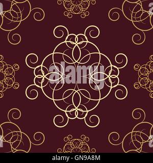Seamless background with ornaments, vector Stock Vector