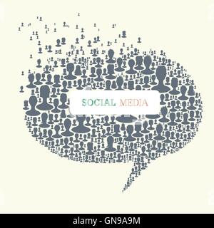 Social Media Bubble Speech Concept Stock Vector