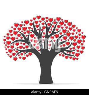 creative valentines tree design or share your love design Stock Vector