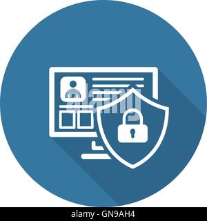 Private Security Icon. Flat Design. Stock Vector